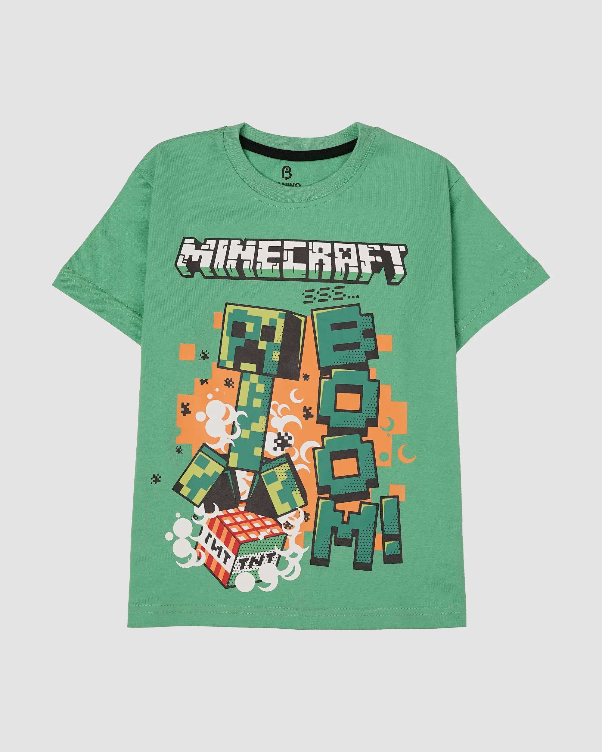ست تیشرت و شلوارک پسرانه مدل MINECRAFT TNT بانی نو