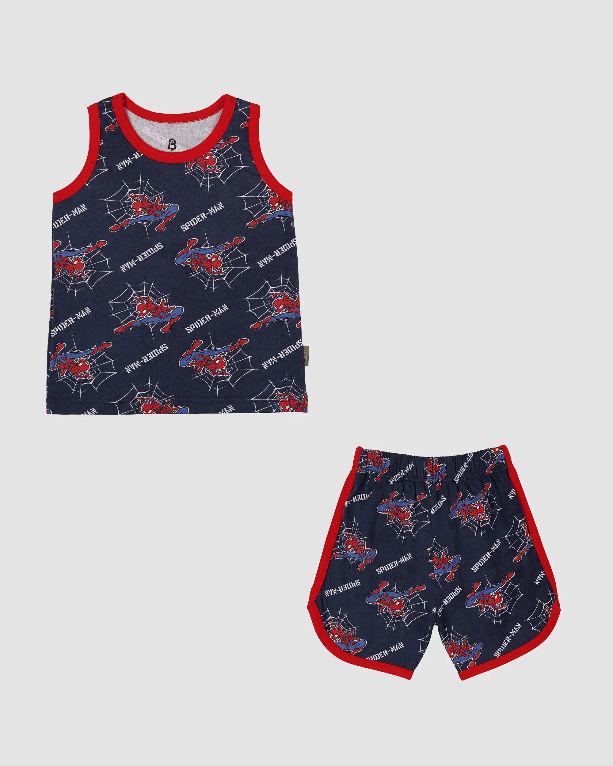 ست رکابی و شلوارک پسرانه مدل SPIDERMAN بانی نو