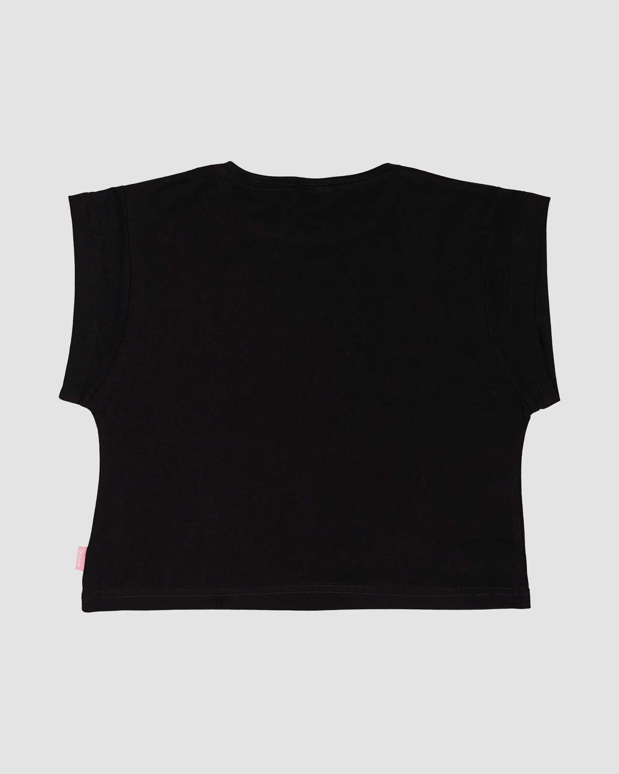 ست تی شرت و شلوارک دخترانه مدل KUROMI مشکی بانی نو