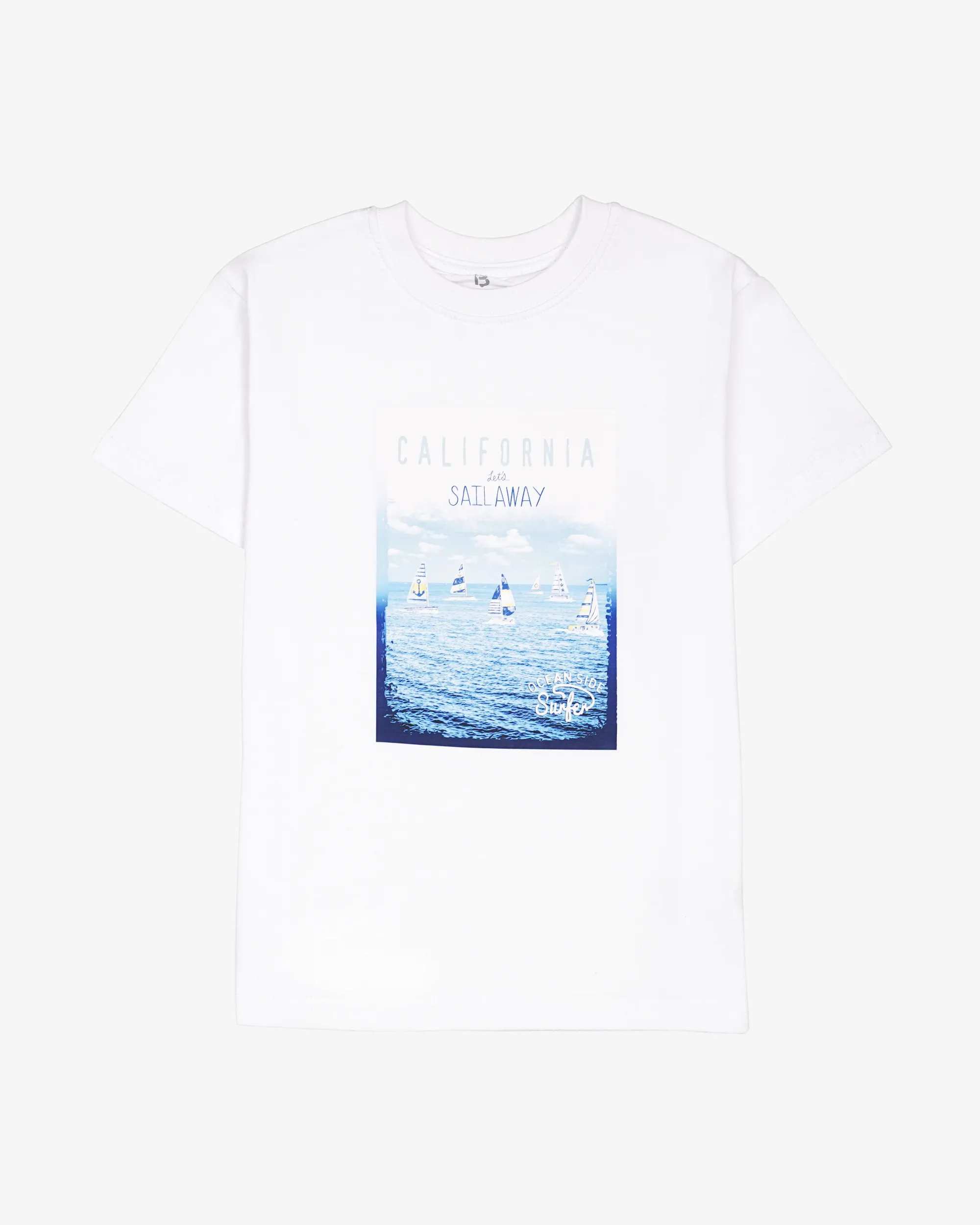 تیشرت پسرانه طرح SAILAWAY سفید بانی نو