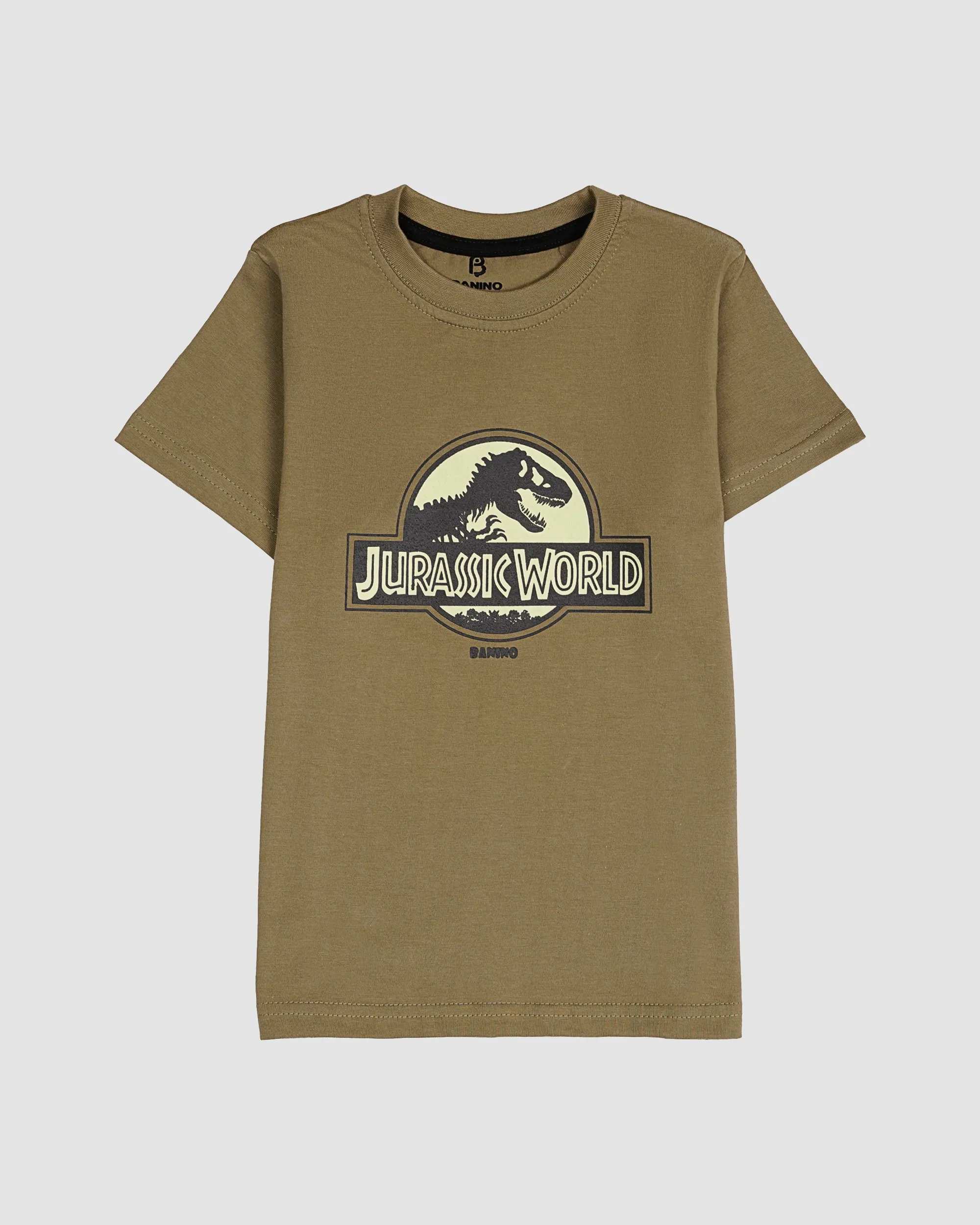 ست تی شرت و شلوارک پسرانه مدل JURASIC WORLD سبز بانی نو