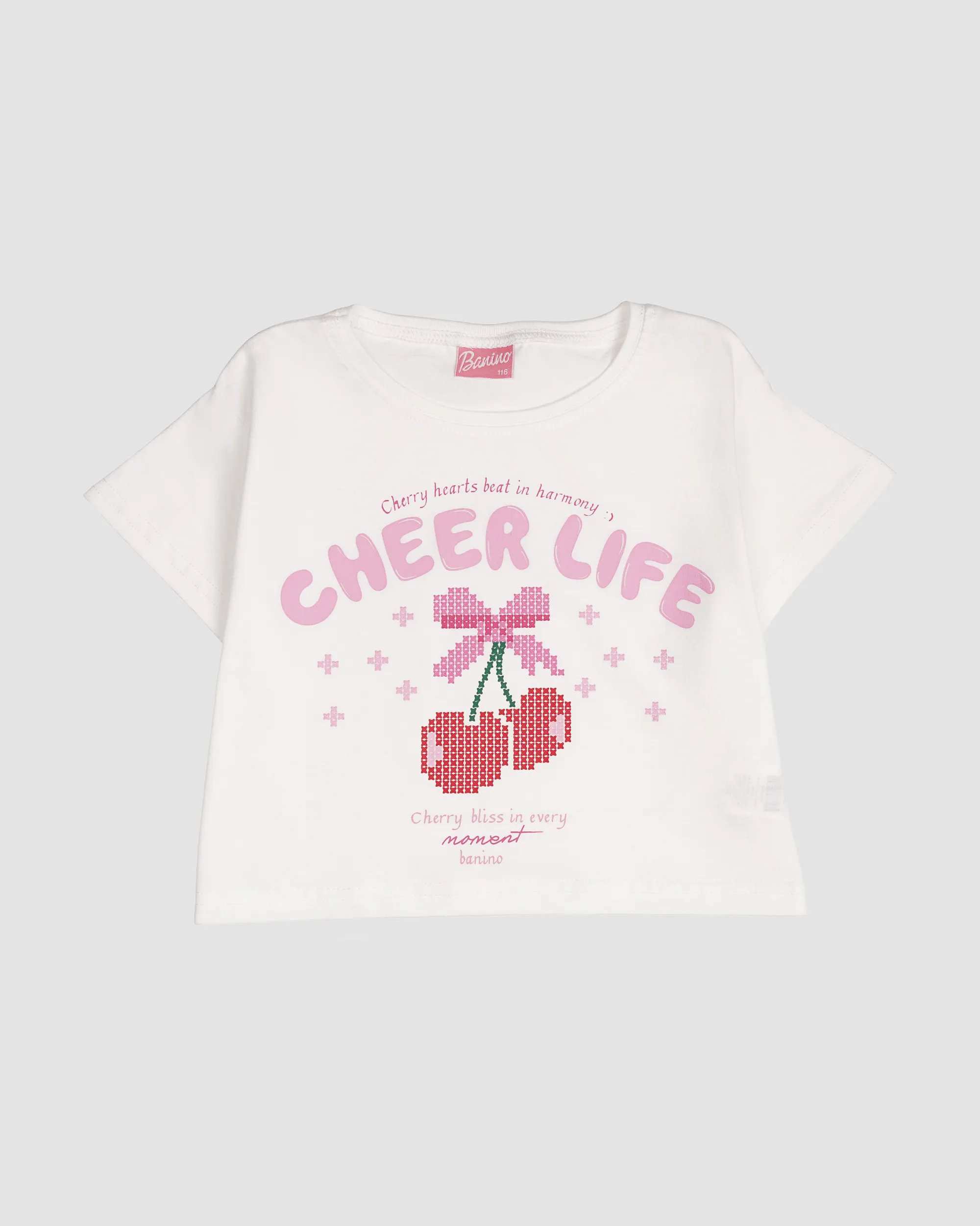 تی شرت دخترانه مدل CHERRY LIFE بانی نو