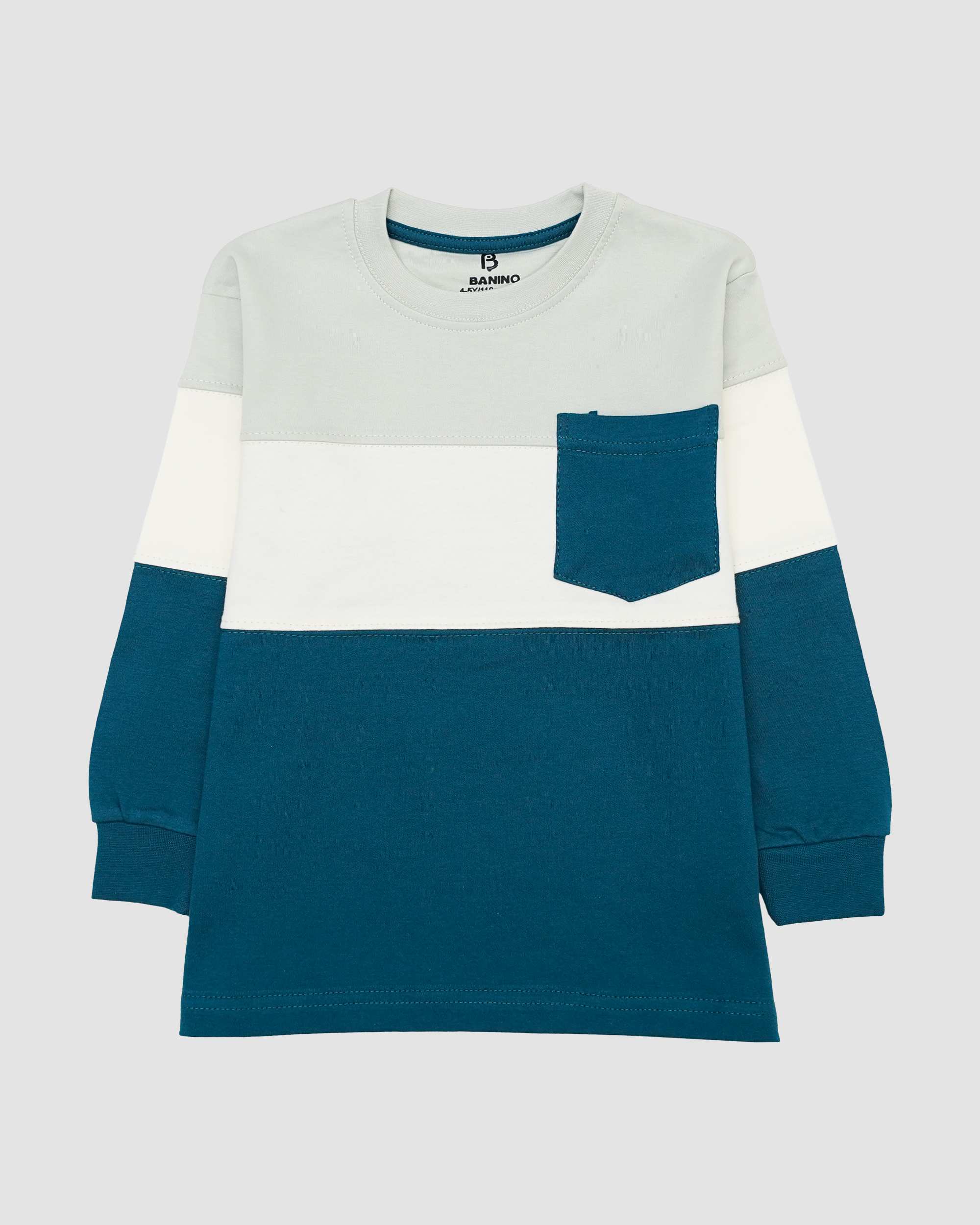 بلوز پسرانه یقه گرد جیب دار سه رنگ بانی نو