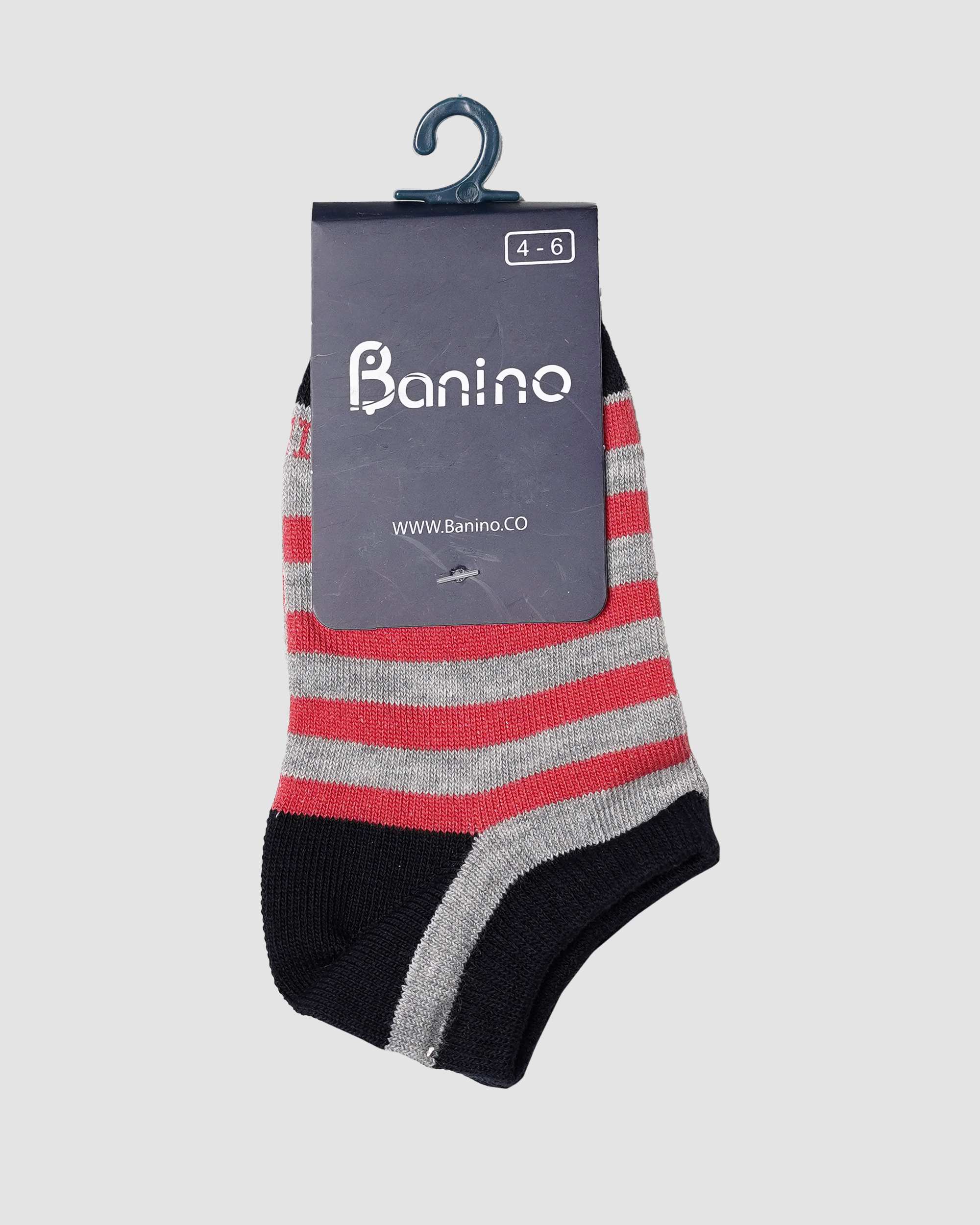 جوراب اسپرت مچی راه راه قرمز بانی نو