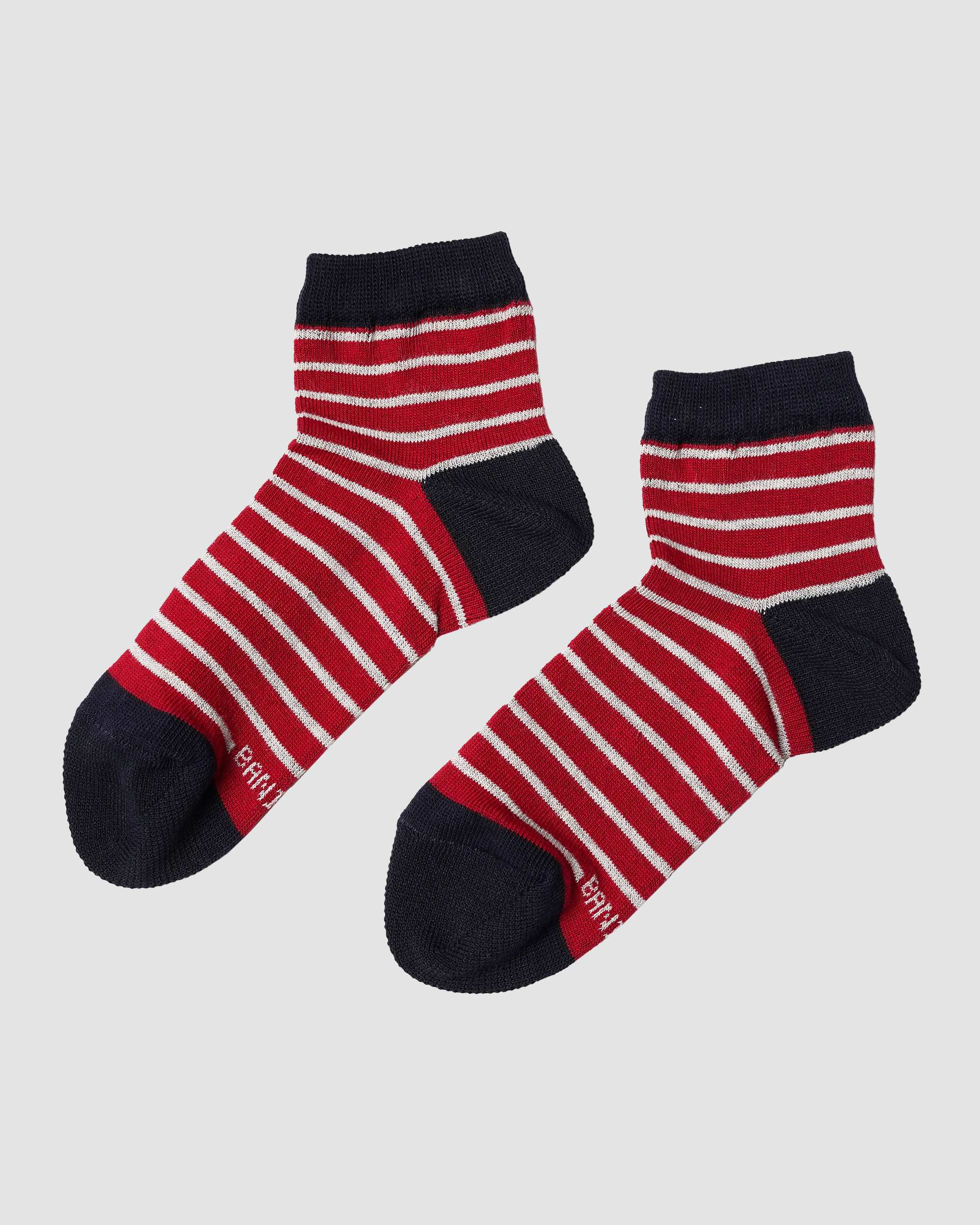 جوراب نیم ساق راه راه قرمز بانی نو