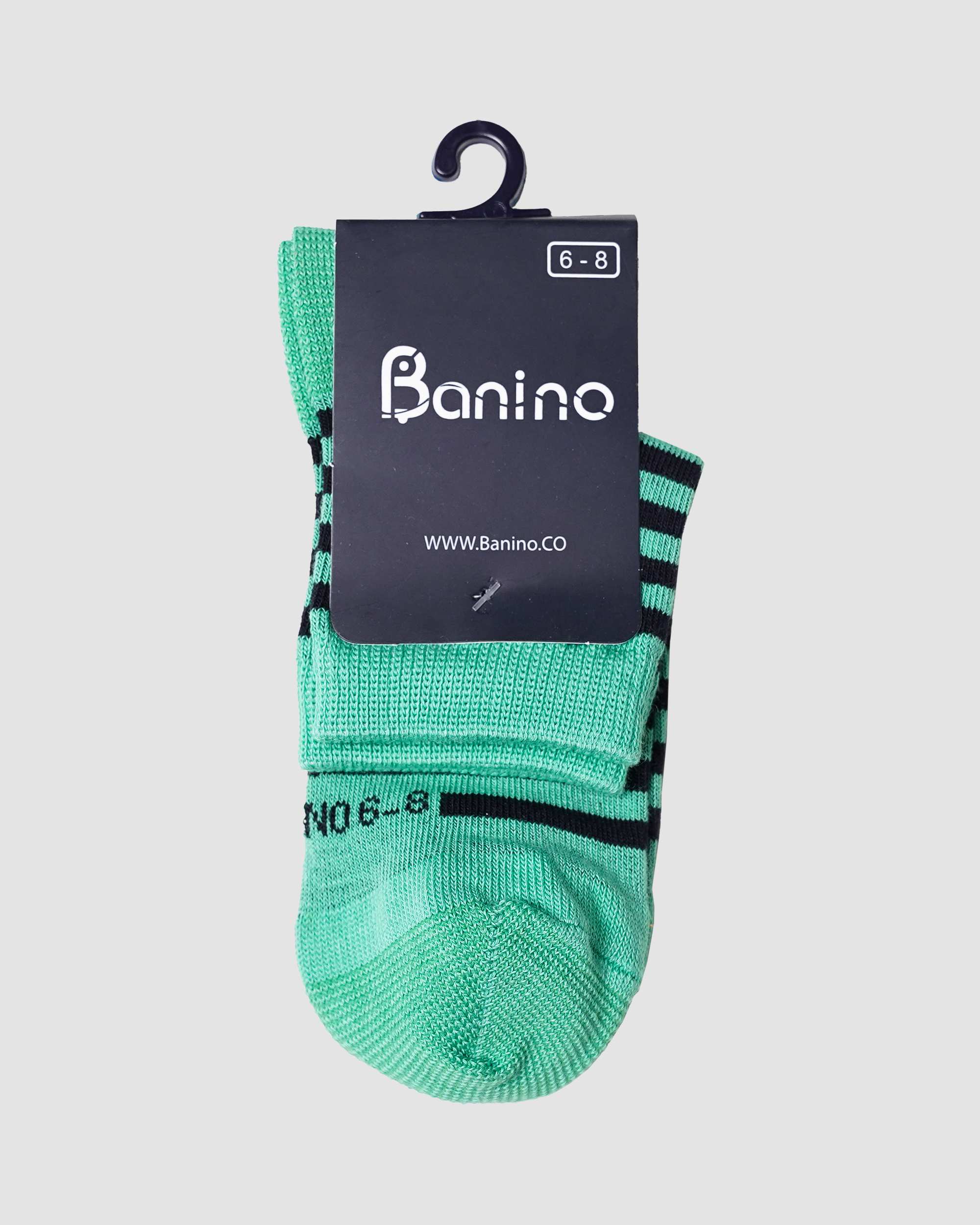 جوراب نیم ساق راه راه سبز بانی نو