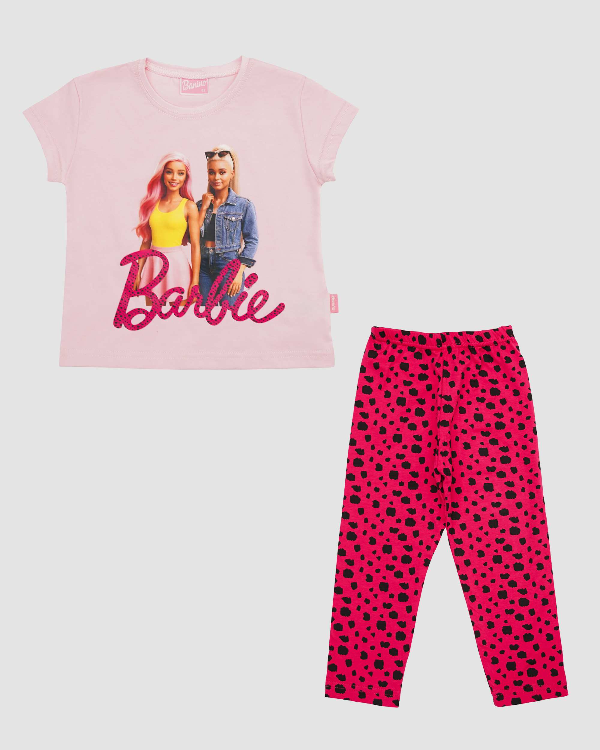 ست تیشرت شلوار دخترانه مدل BARBIE بانی نو