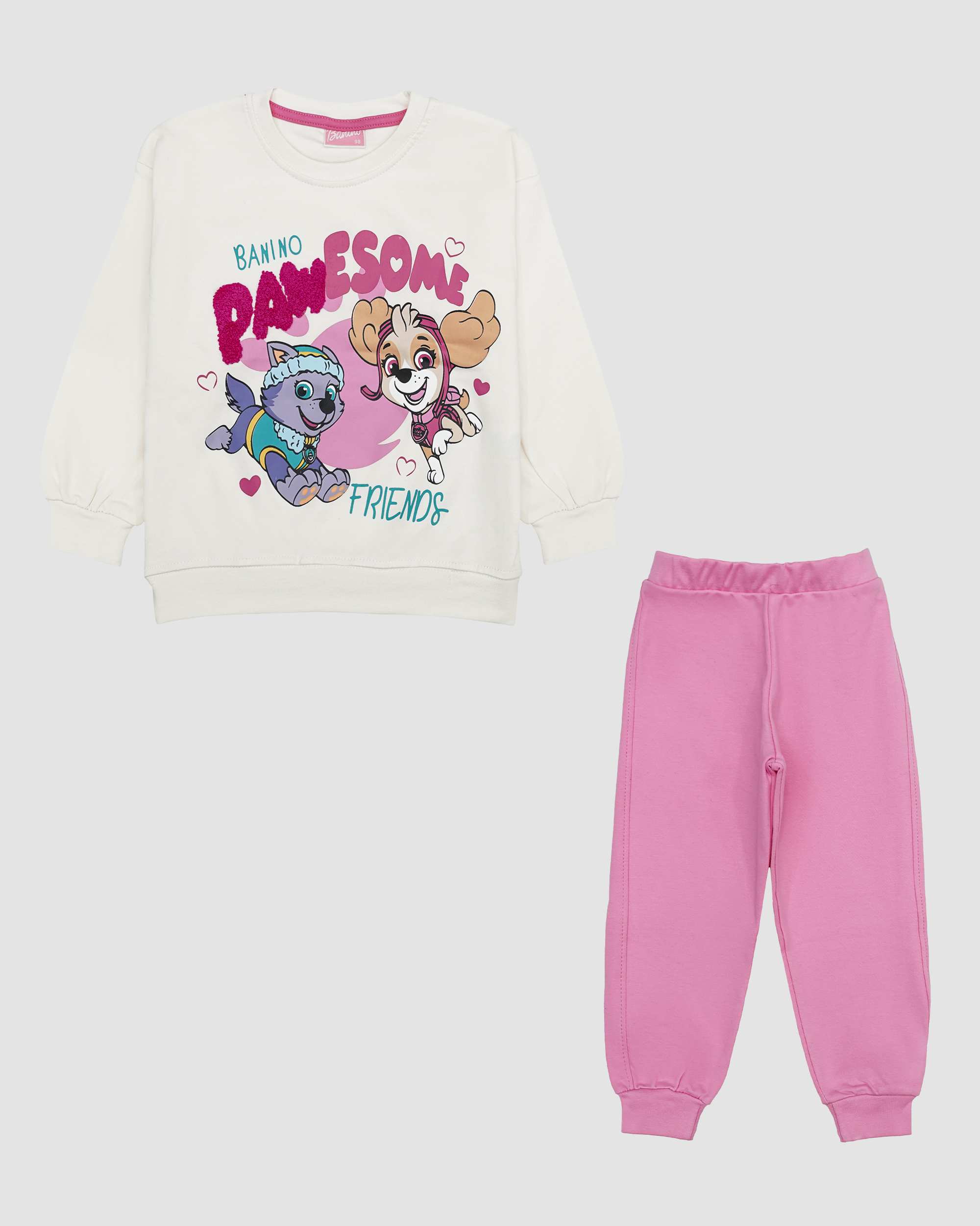 ست بلوز و شلوار دخترانه طرح POWESOME بانی نو