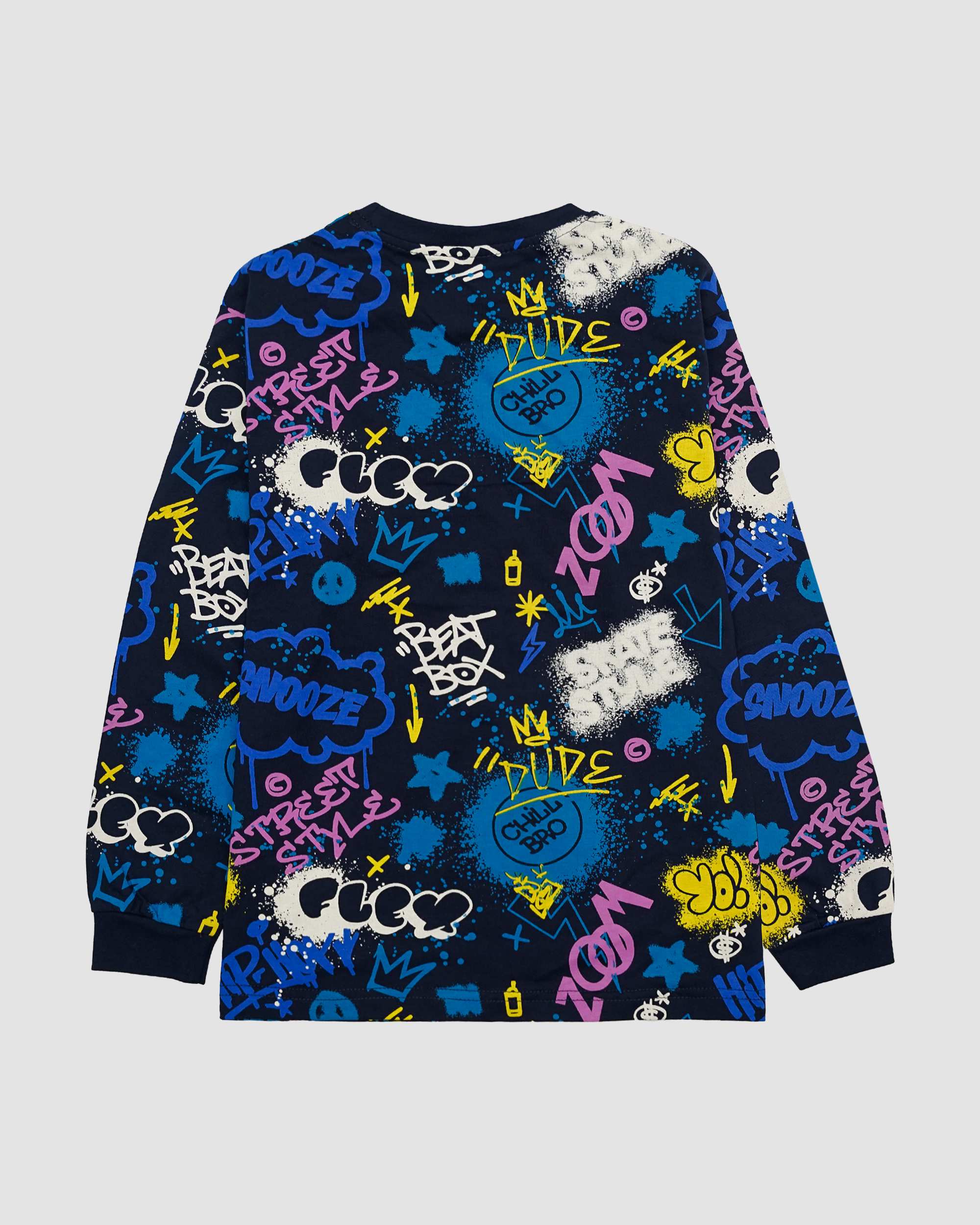 ست بلوز و شلوار پسرانه طرح تمام چاپ حروفی بانی نو