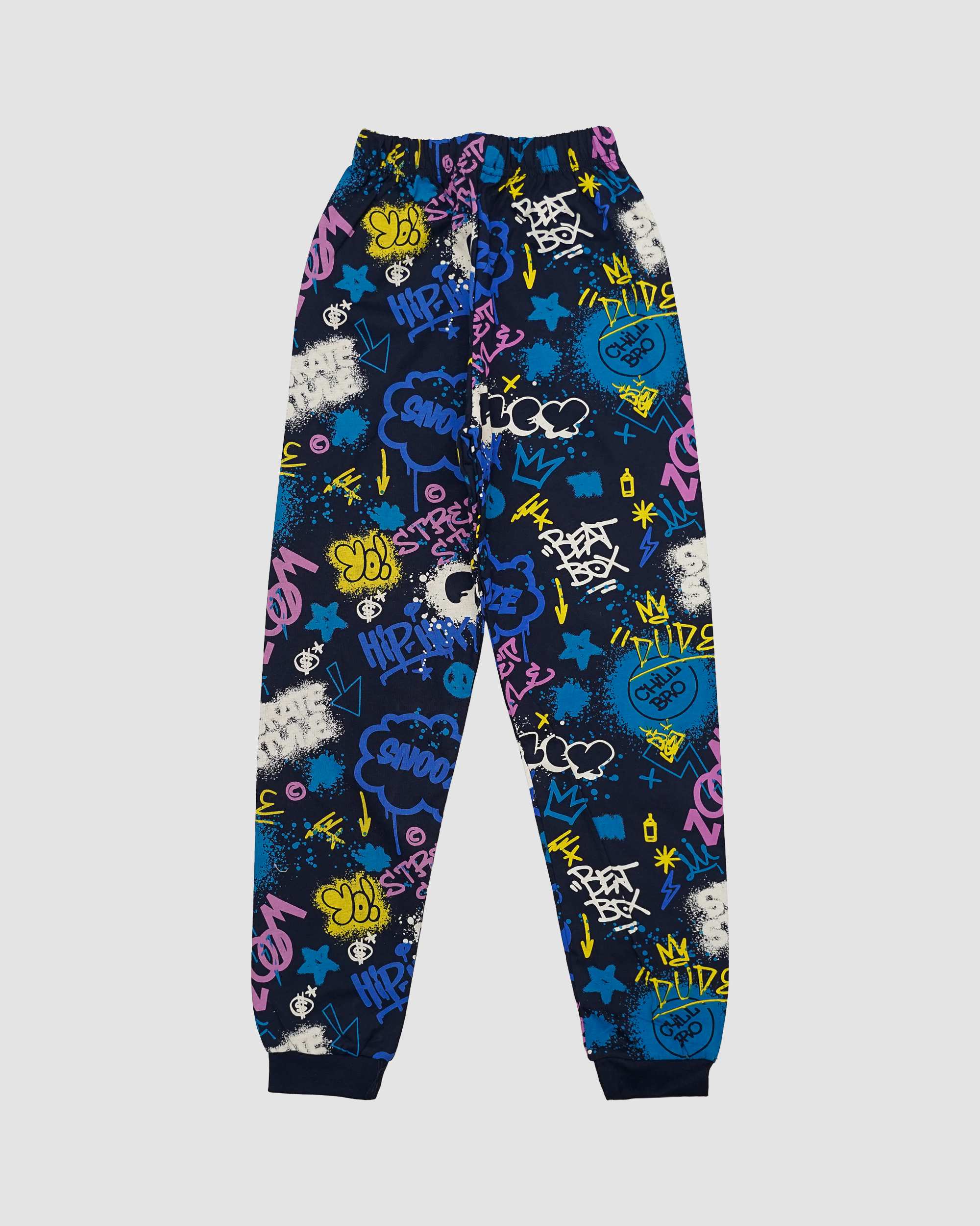 ست بلوز و شلوار پسرانه طرح تمام چاپ حروفی بانی نو