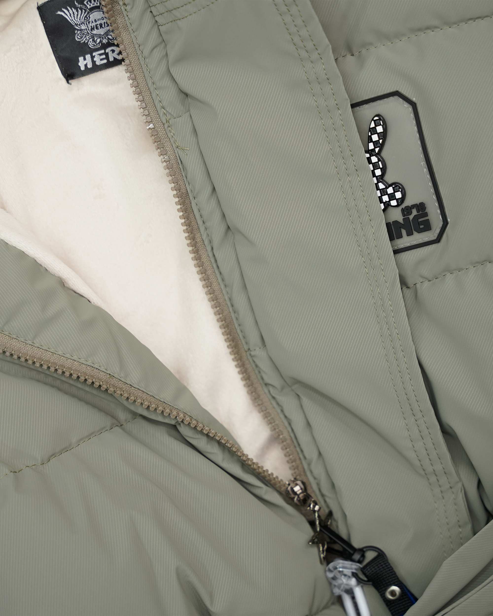 کاپشن دخترانه کلاه خزدار کمربنددار سبز بانی نو