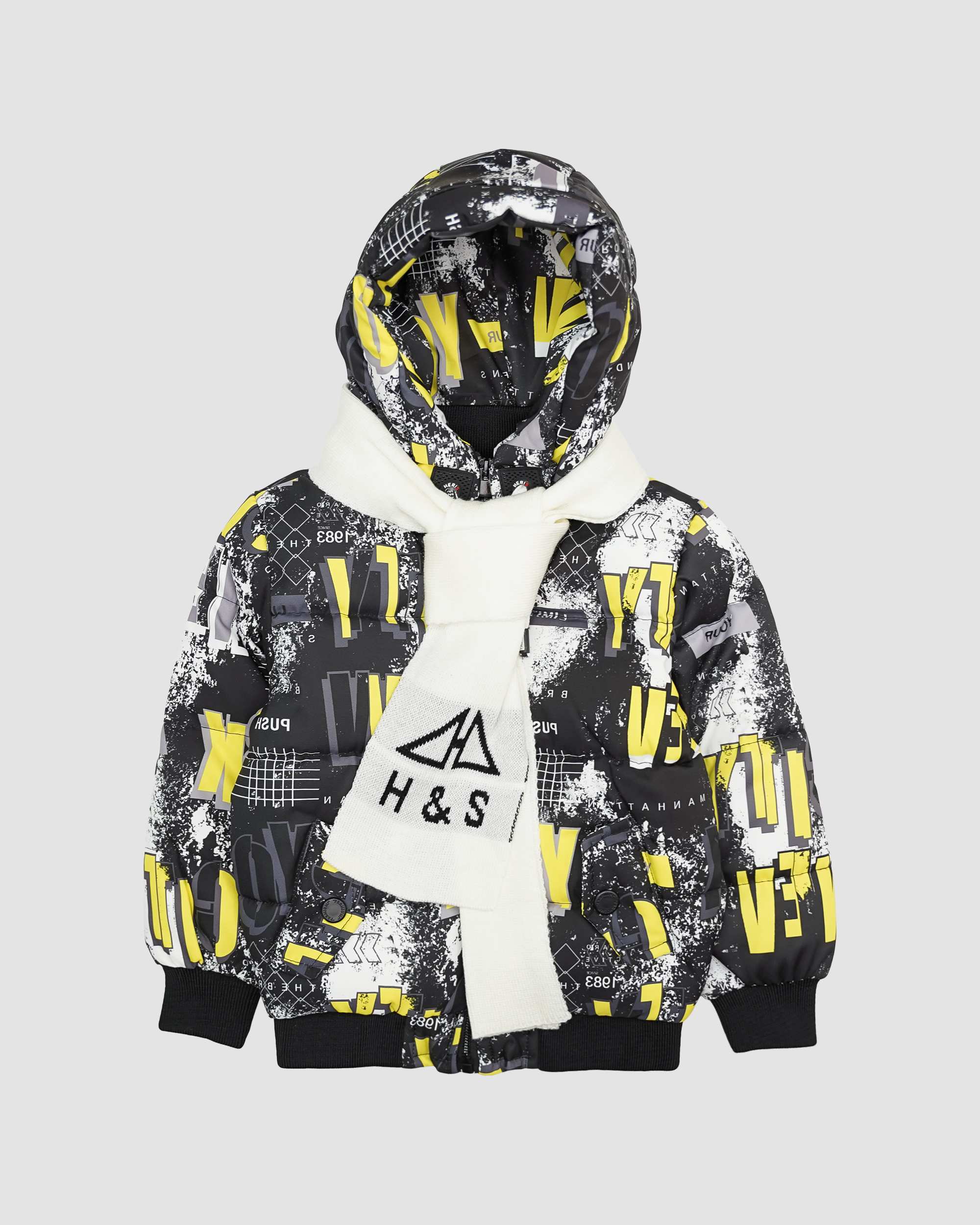 کاپشن پسرانه شال گردن دار زرد بانی نو