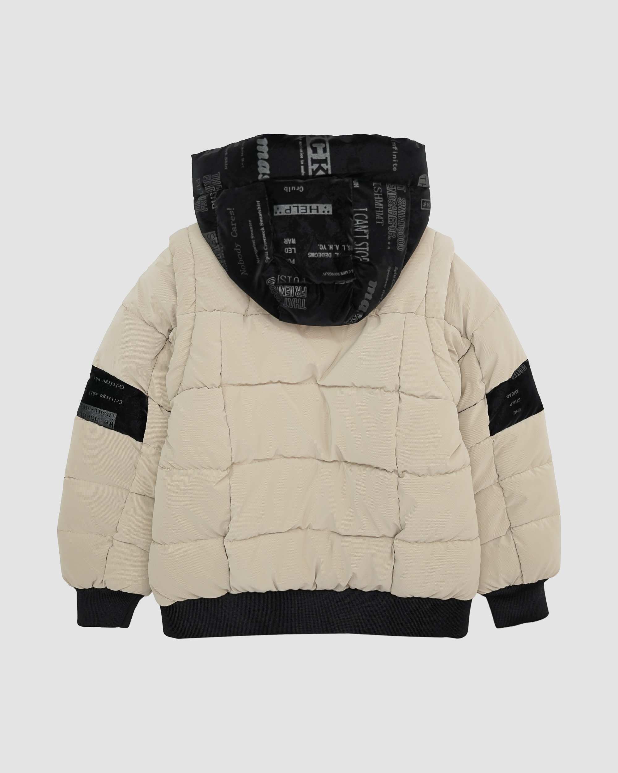 کاپشن پسرانه استین زیپ دار کرم بانی نو