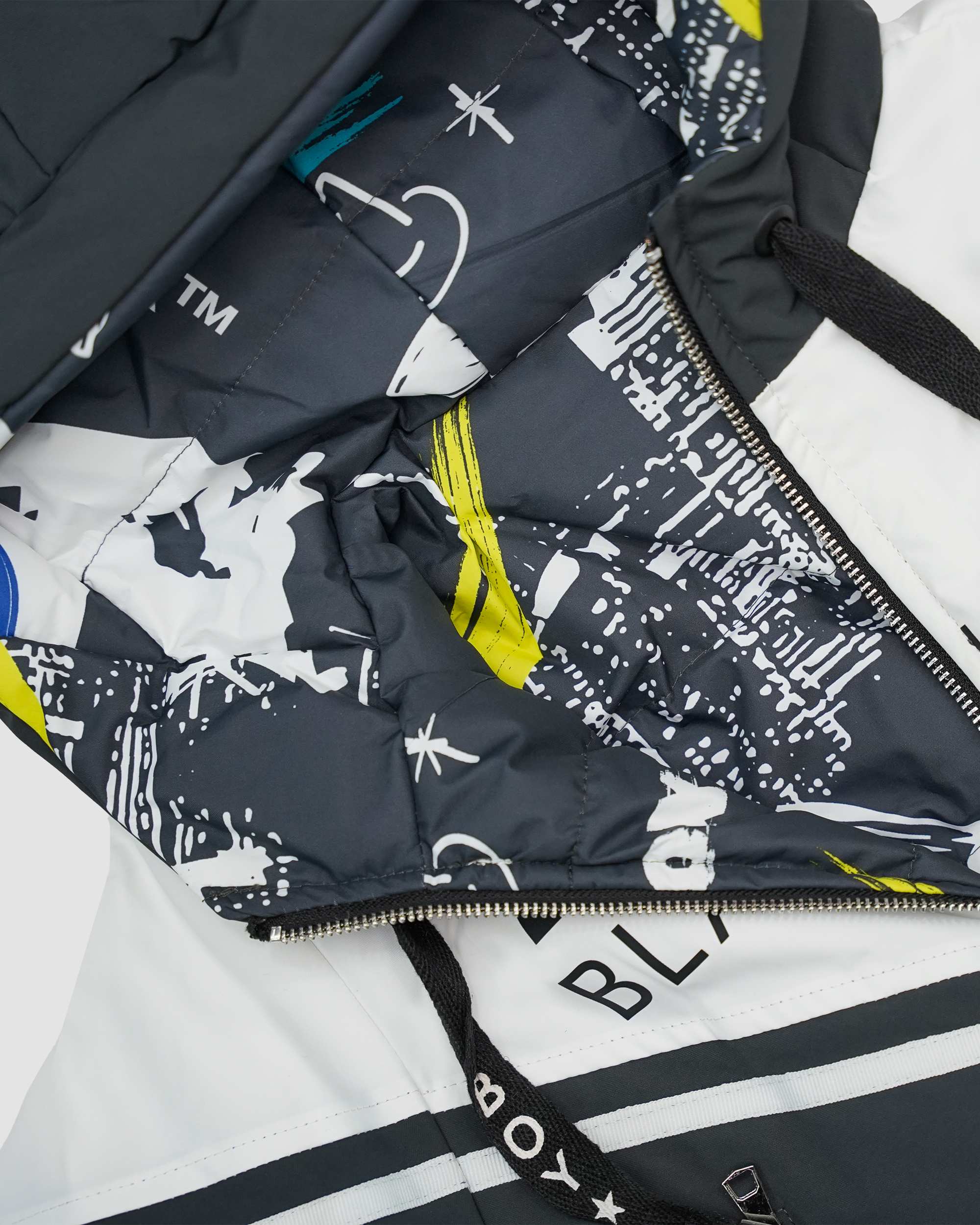 کاپشن پسرانه دو رو چاپی ذغالی بانی نو