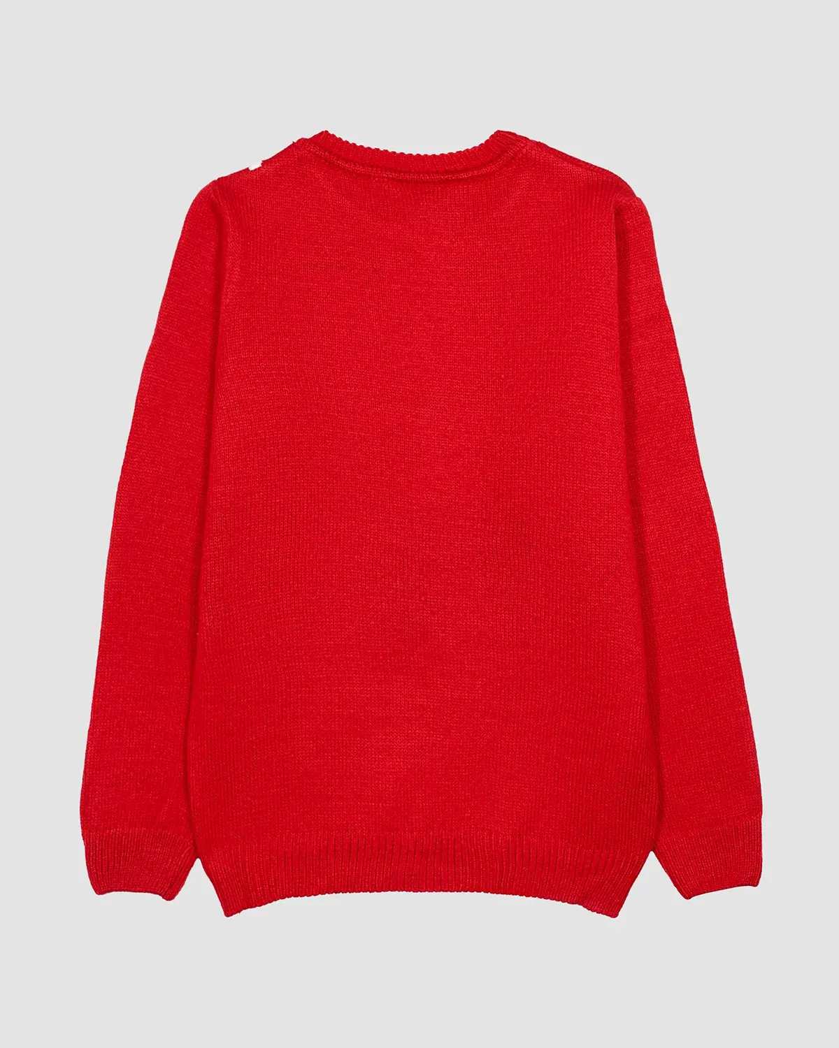 پلیور بافت دخترانه بانی نو طرح گوزنی و برف