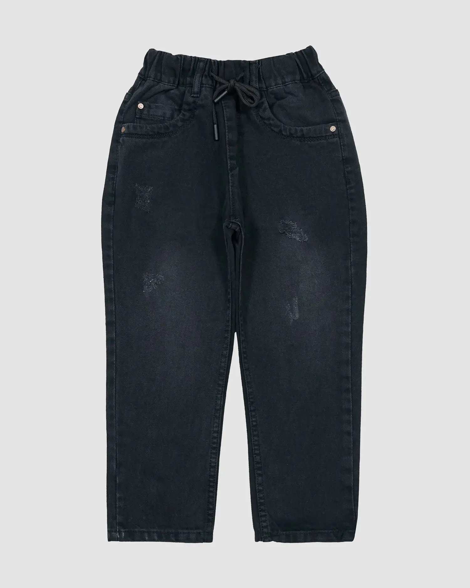 شلوار جین پسرانه بانی نو طرح مام استایل مشکی