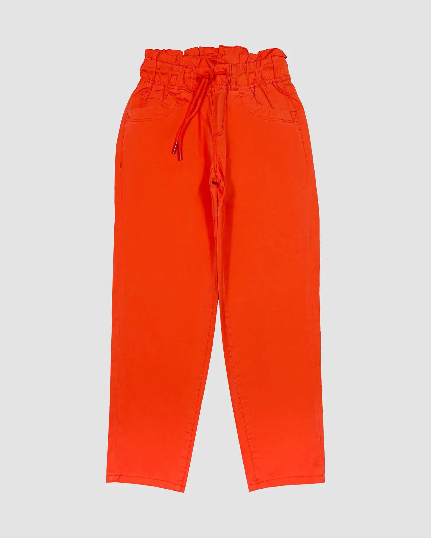 شلوار دخترانه بانی نو طرح کمر هویجی قرمز