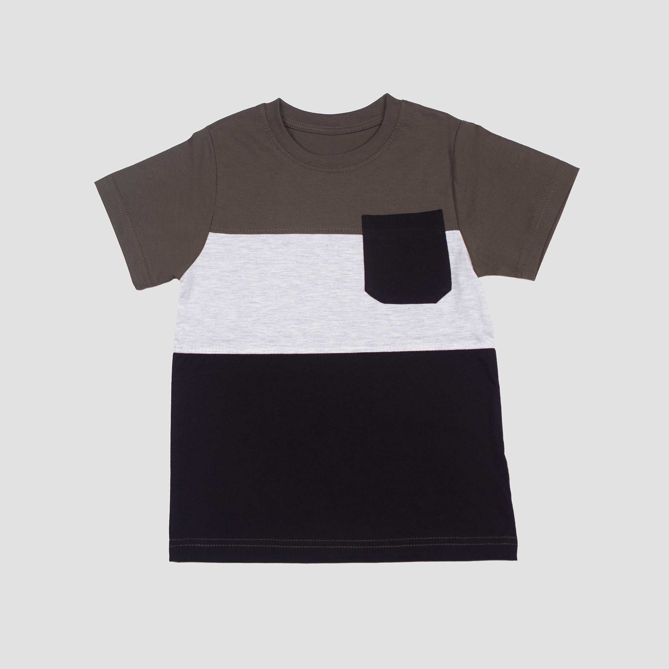 بلوز یقه گرد سه رنگ جیب دار سبز بانی نو