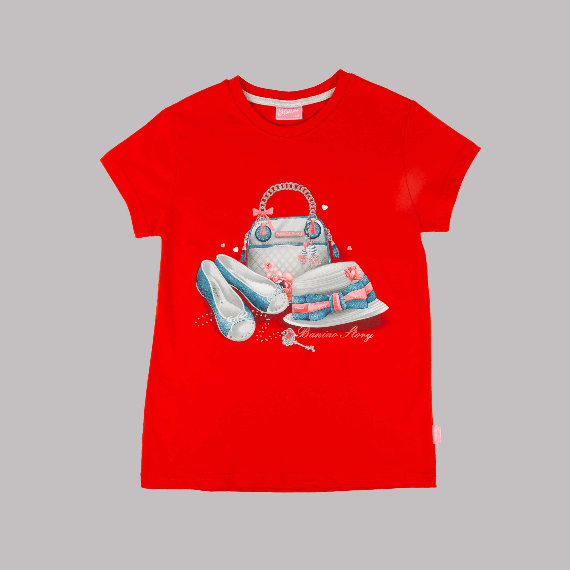 بلوز تک دخترانه کیف وکفش وکلاه قرمز بانی نو