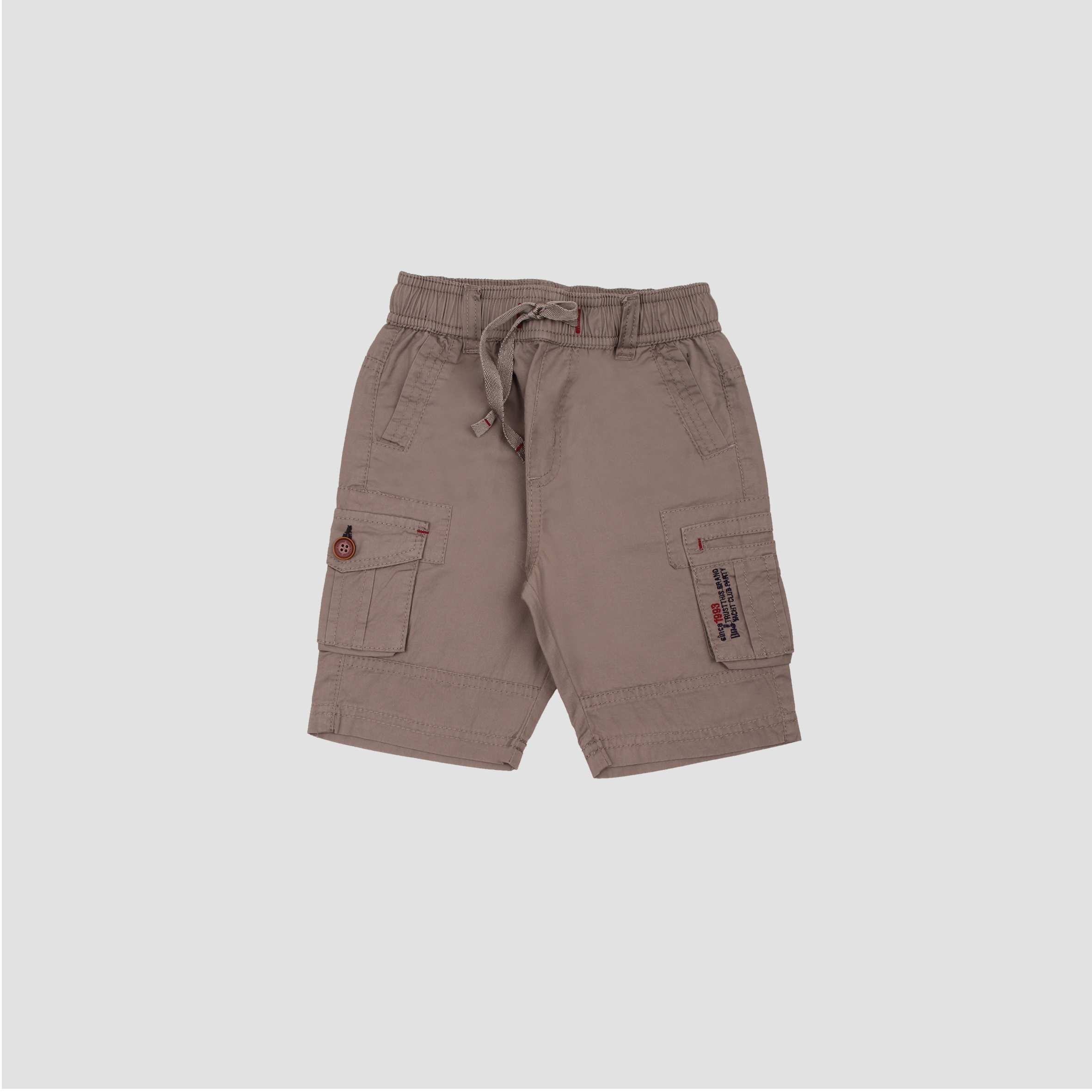 شلوارک کتان جیب پاکتی طوسی بانی نو