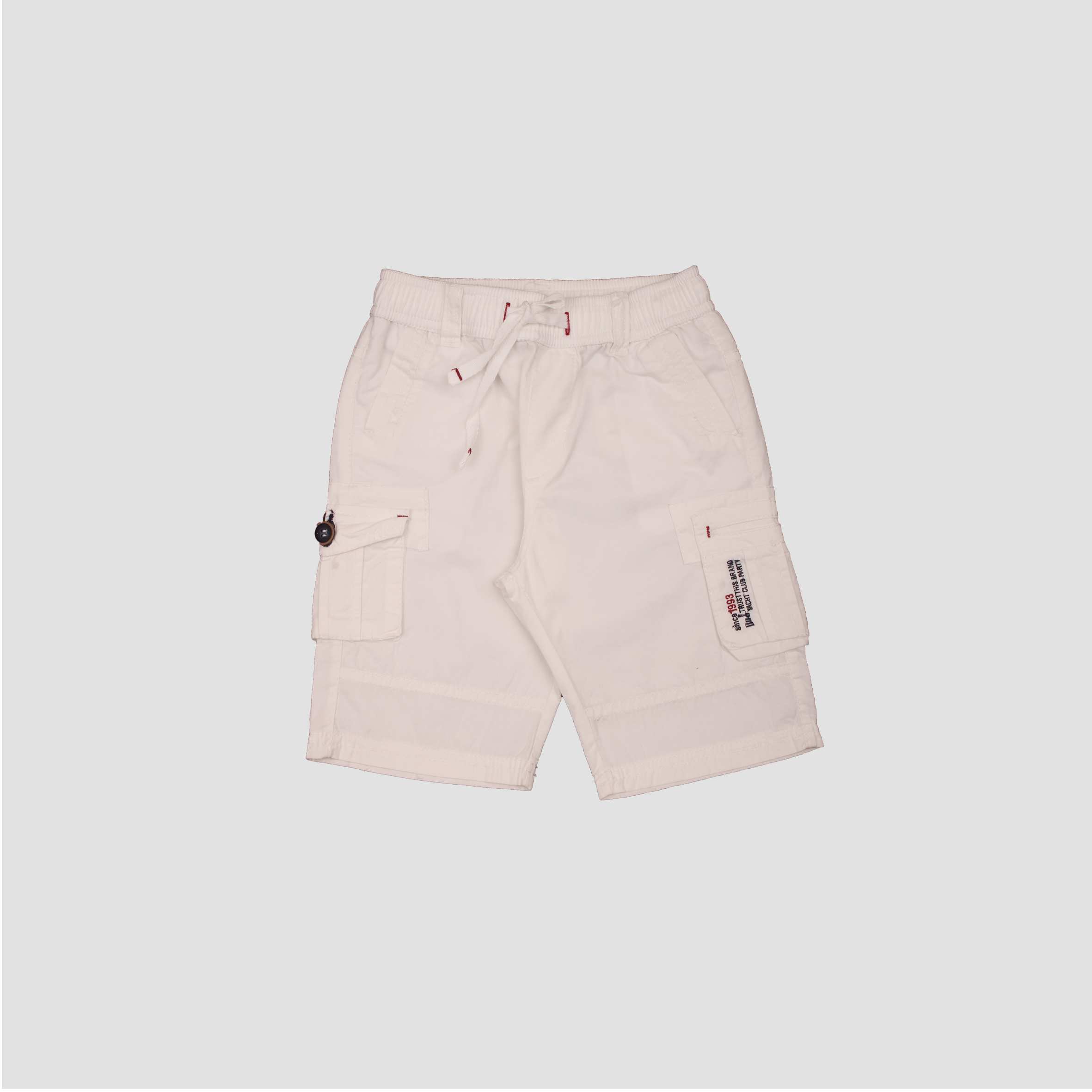 شلوارک کتان جیب پاکتی سفید بانی نو