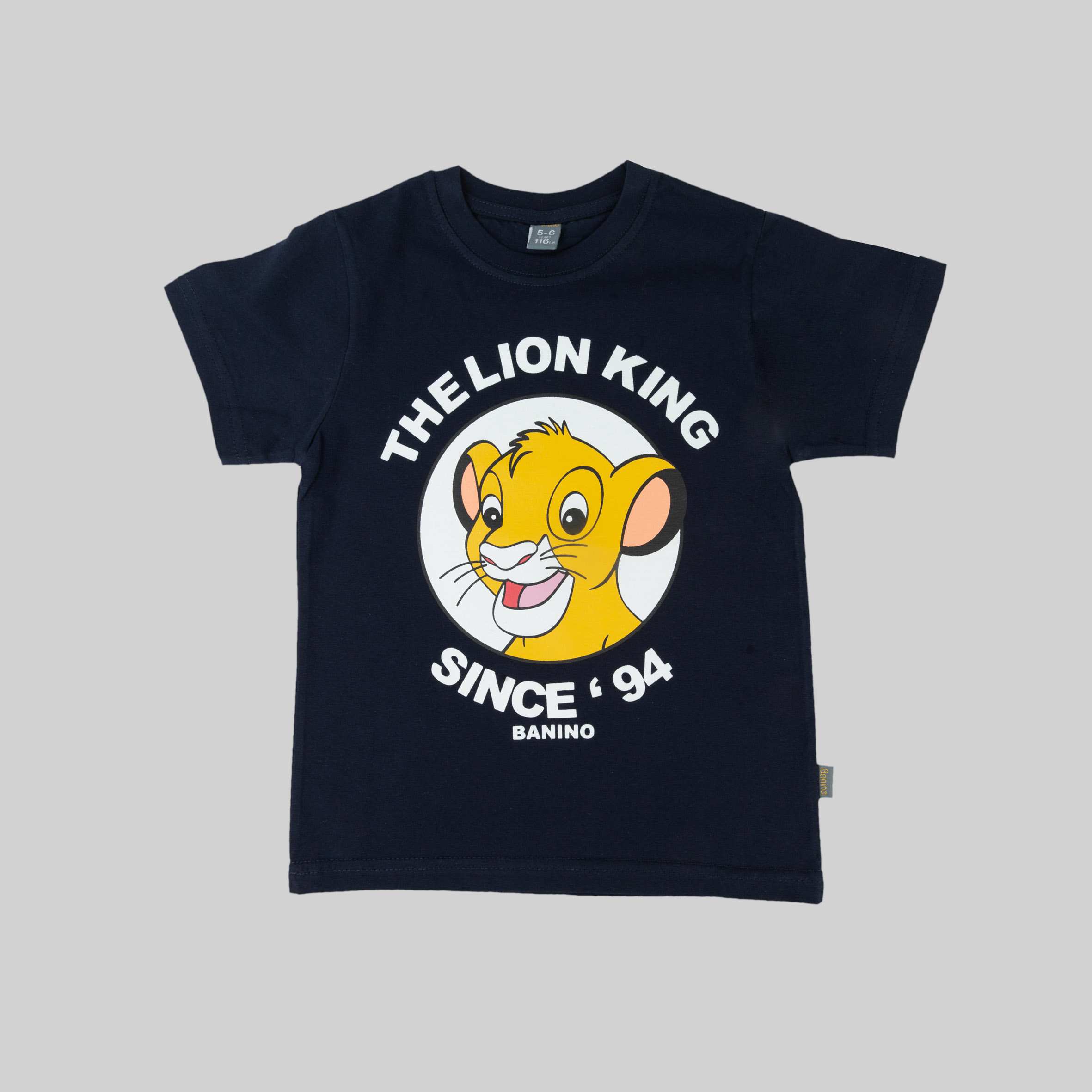 بلوز تک پسرانه یقه گرد 6THE LION KING الی 8سال سرمه ای بانی نو