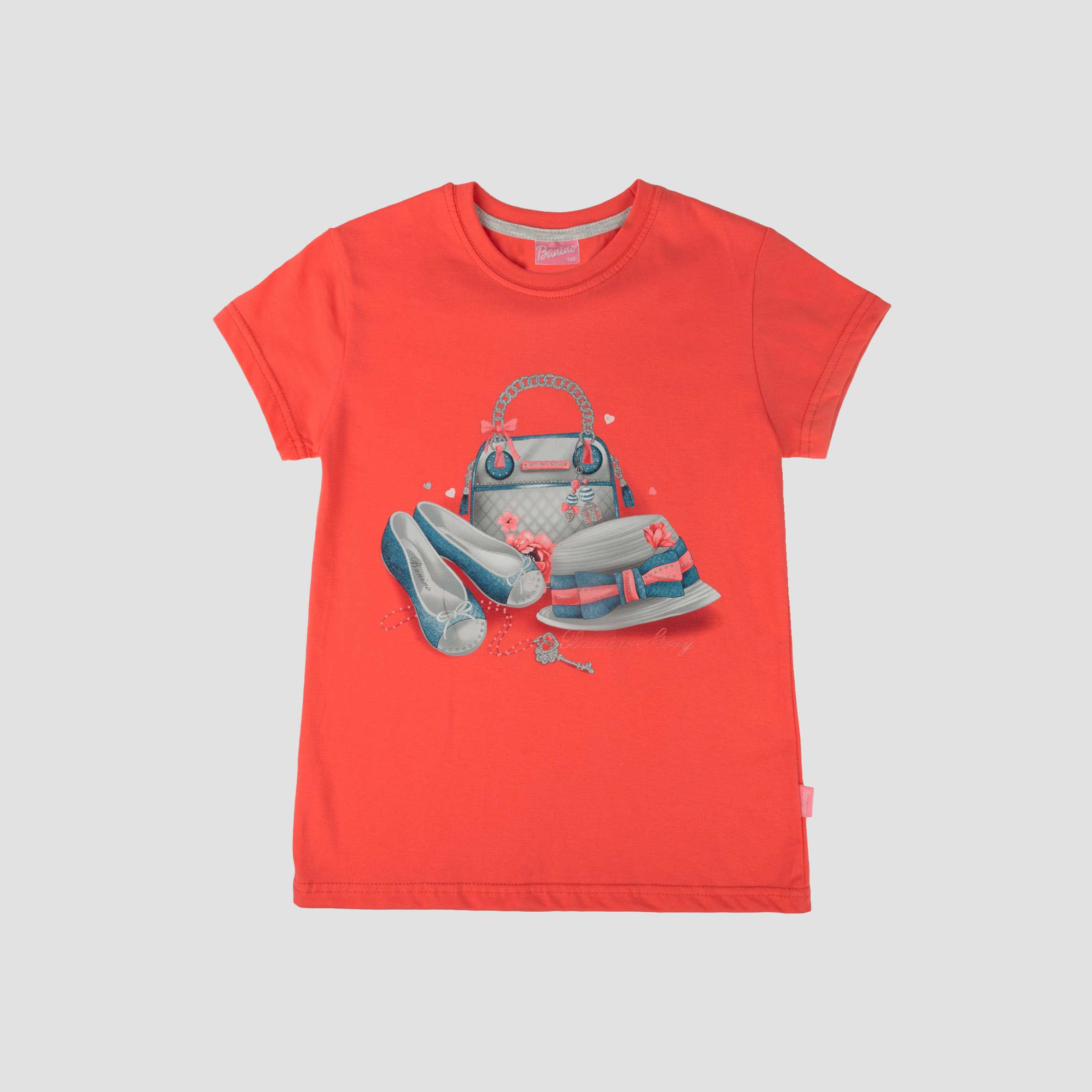 بلوز تک دخترانه کیف وکفش وکلاه گلبهی پررنگ بانی نو