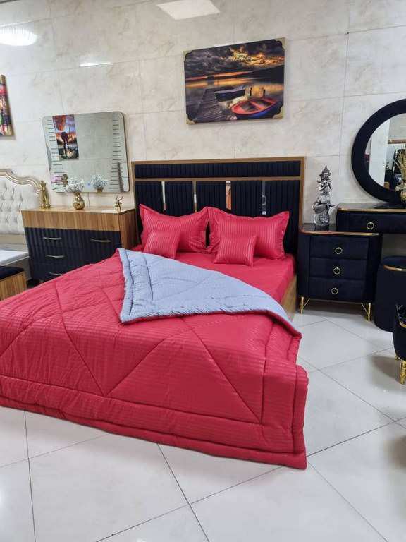 روتختی هتلی راه راه نخ پنبه طوسی قرمز