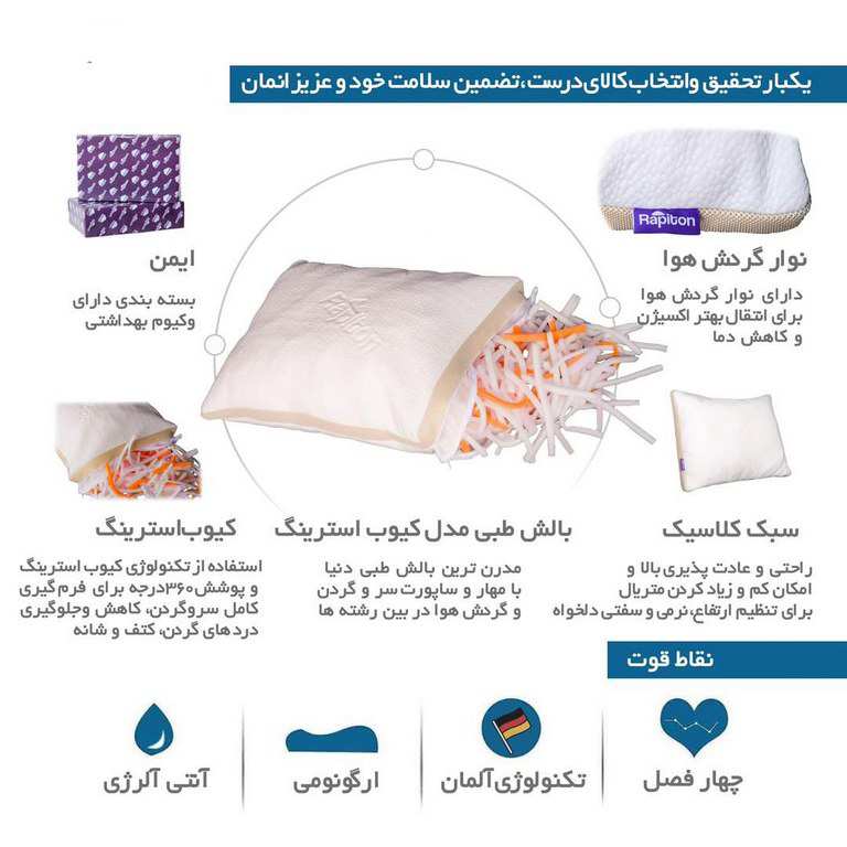 بالش طبی استرینگ (رشته ای) الو روتختی