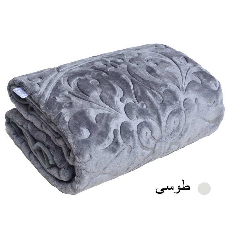 پتو گلبافت مخمل ساده طرح برجسته الو روتختی