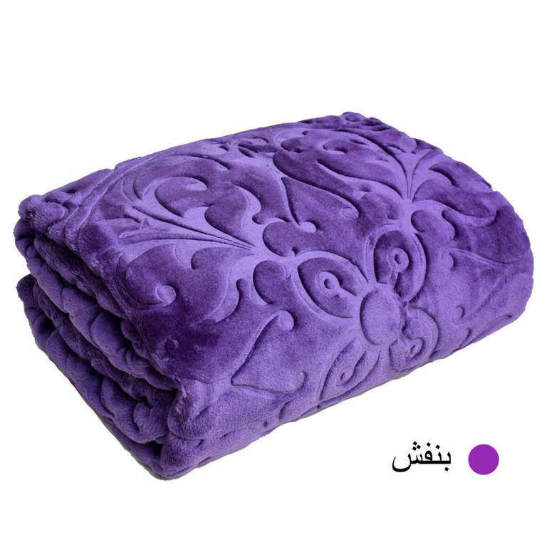 پتو گلبافت مخمل ساده طرح برجسته الو روتختی