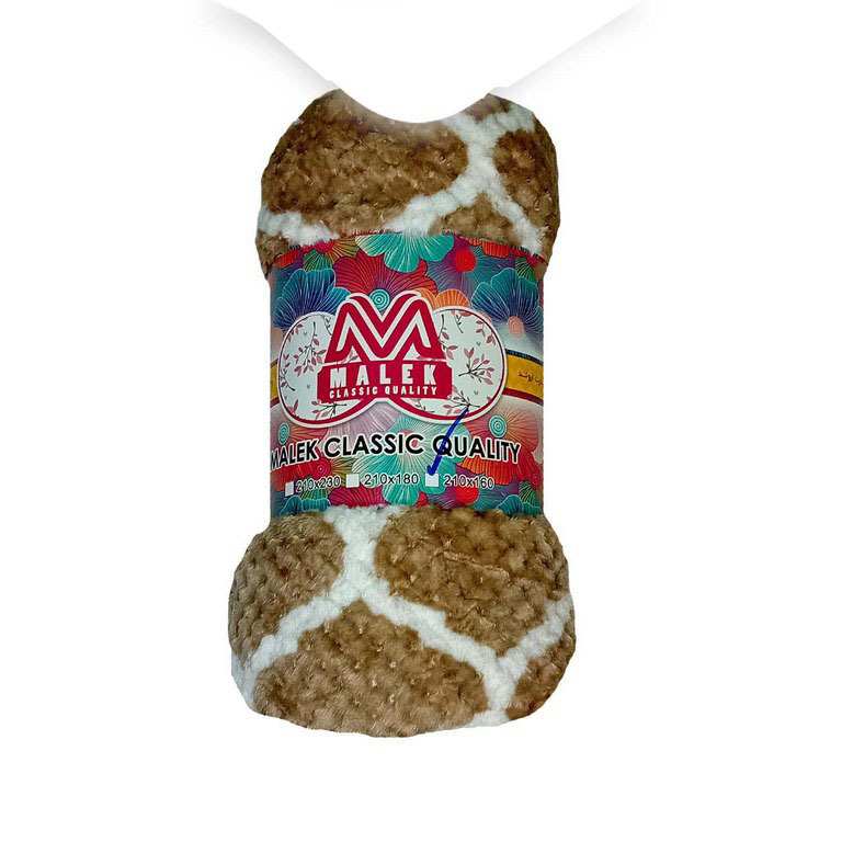 پتو سفری مخمل طرح دار ملک