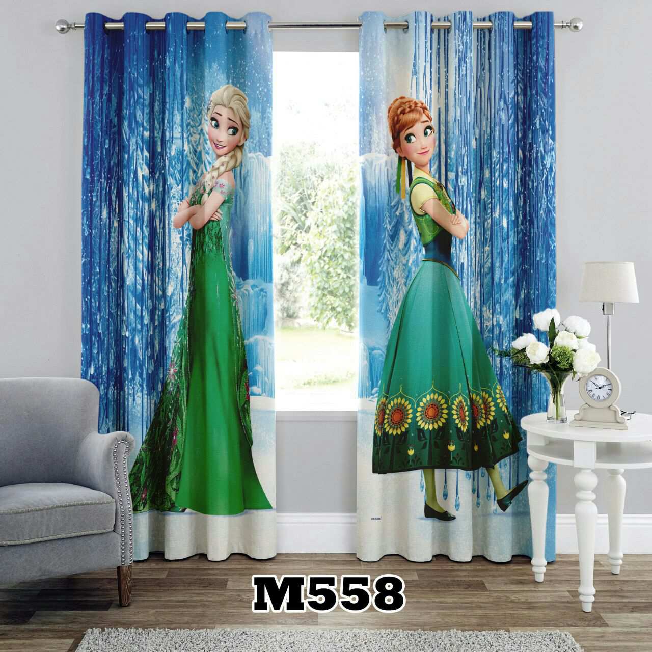 پرده سه بعدی طرح السا و آنا