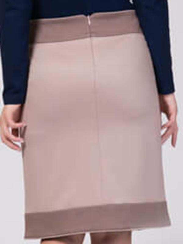 دامن زنانه کوتاه تنگ با برش هلالی فاستونی کلاسیک ایزابلا برنس Bornos