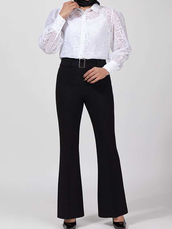 شلوار پارچه ای زنانه مدل کارلا 9810 برنس Bornos