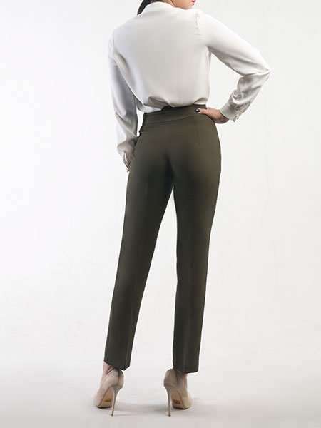 شلوار مجلسی زنانه کرپ مازراتی کمربند دار مدل الوا برنس