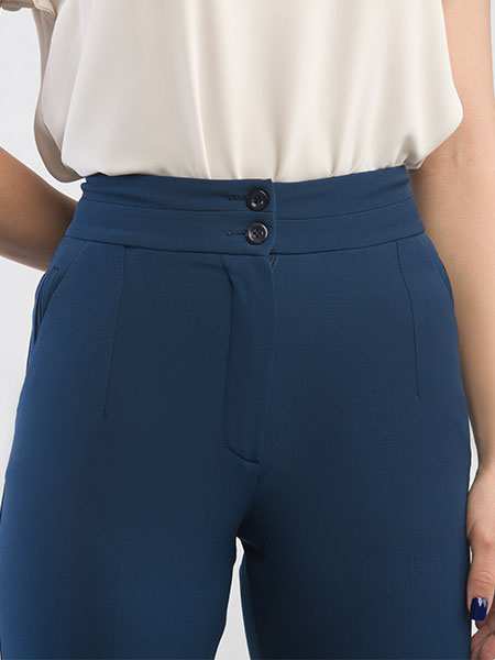 شلوار مجلسی زنانه کرپ مازراتی کمربند دار مدل الوا برنس