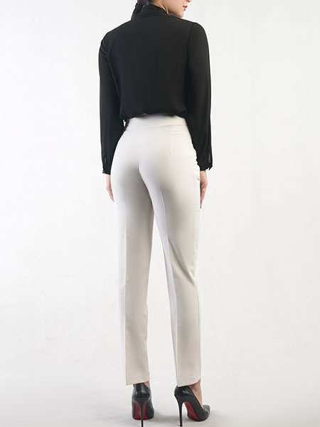 شلوار مجلسی زنانه کرپ مازراتی کمربند دار مدل الوا برنس