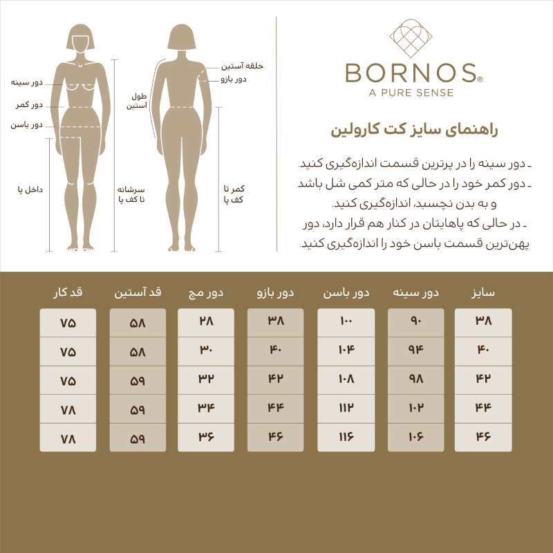کت زنانه یقه انگلیسی مدل کارولین برنس Bornos