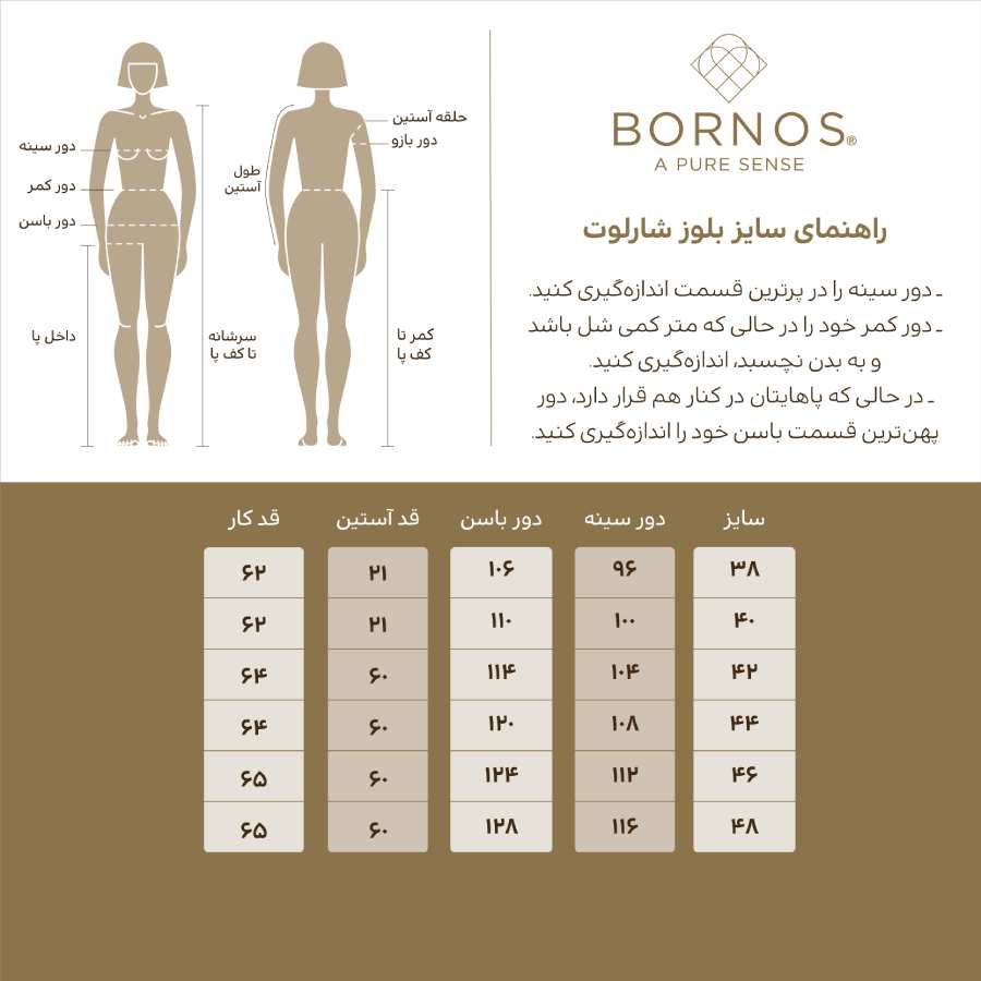 بلوز زنانه آستین کوتاه پفی الیزه یقه گیپور کلاسیک شارلوت برنس Bornos