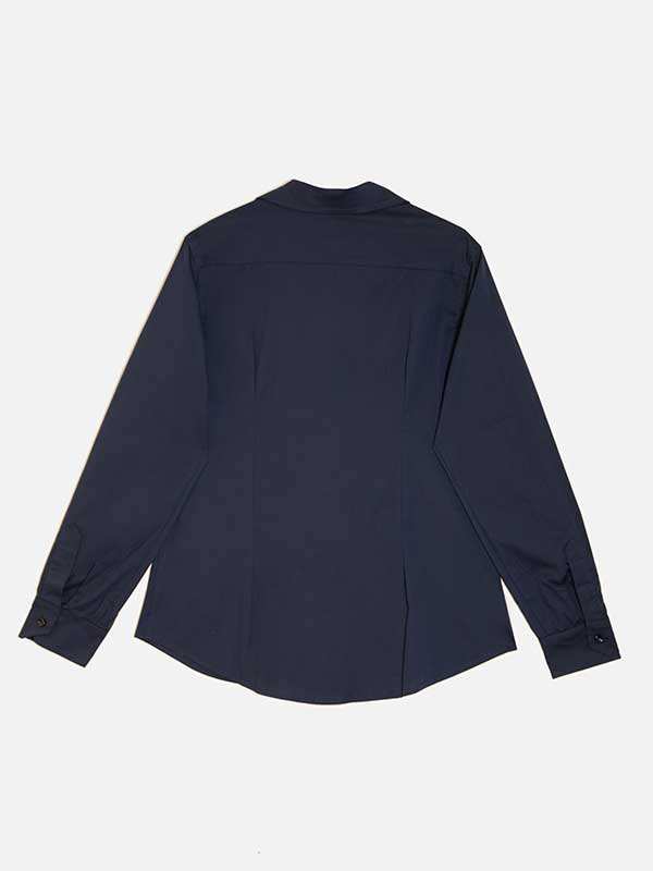 شومیز زنانه پوپلین ساده یقه مردانه کژوال ماهین برنس Bornos