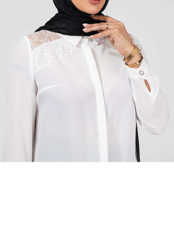 شومیز مجلسی زنانه پشت باز مدل آنیکا برنس Bornos