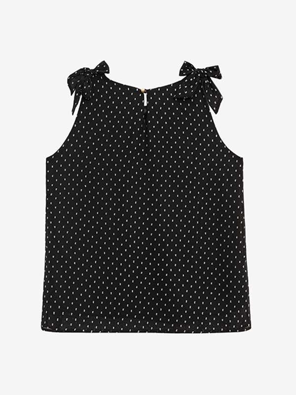 تاپ مجلسی زنانه حریر ژاکارد آستردار یقه قایقی 60100 برنس