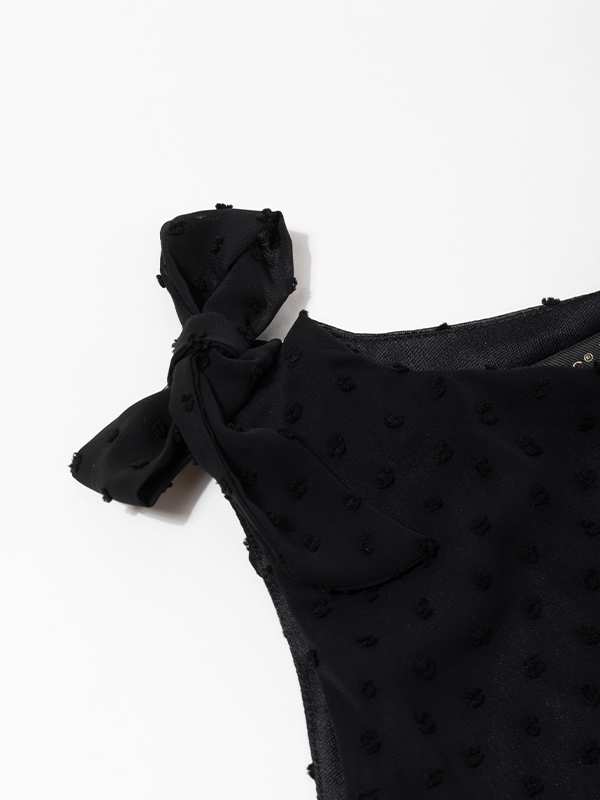 تاپ مجلسی زنانه حریر ژاکارد آستردار یقه قایقی 60100 برنس