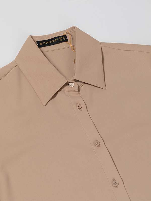 شومیز زنانه بیسیک آستین بلند 30104 برنس