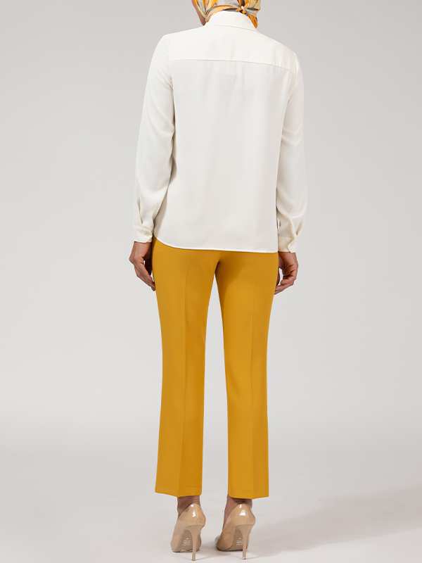 شومیز زنانه بیسیک آستین بلند 30104 برنس