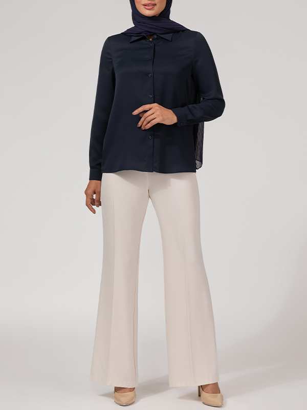 شومیز زنانه بیسیک آستین بلند 30104 برنس