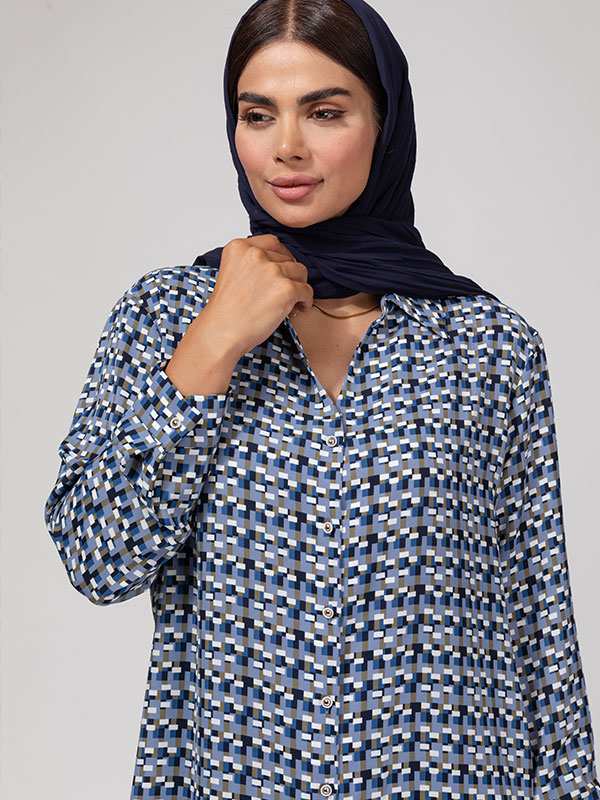 تونیک زنانه کرپ 50105 برنس