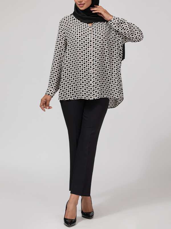 تونیک زنانه کرپ 50105 برنس