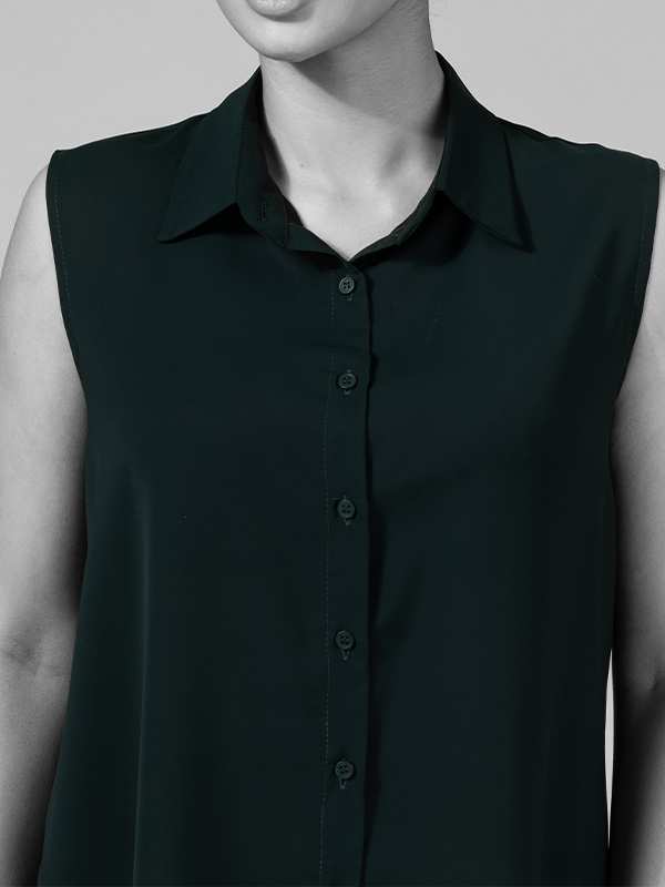 تاپ زنانه مجلسی کرپ یقه گرد 60101 برنس